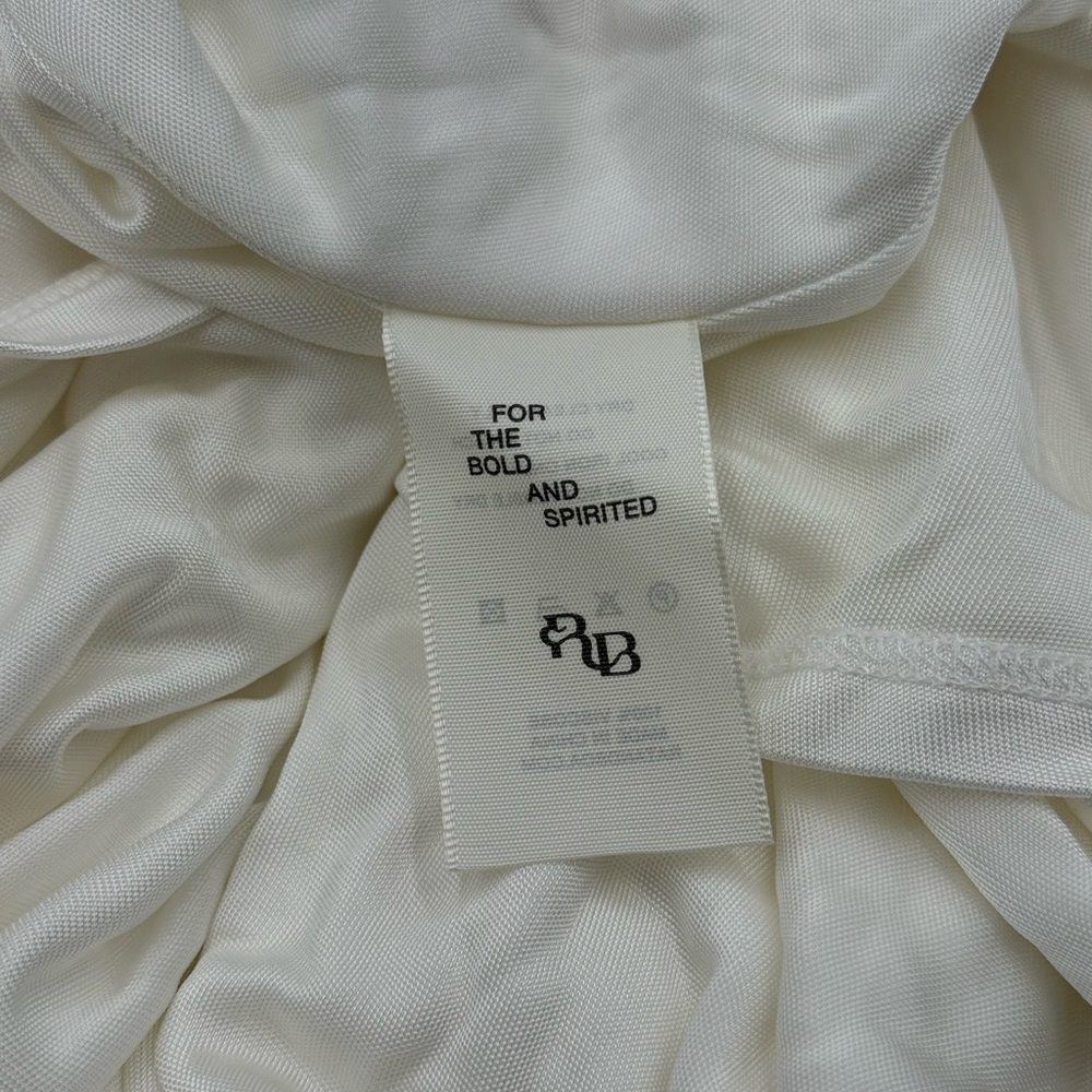 🆕 RAT & BOA 🧿 NWOT Winona White Slinky Cowl Neck Jersey Gown, Sz S - Picture 16 of 17